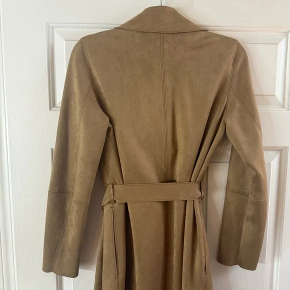 NWT H&M Classic Brown Trench Coat - Picture 7 of 9